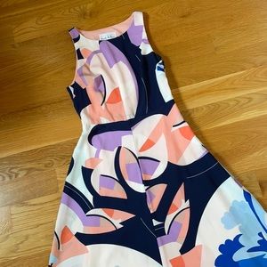 Nicole Miller Abstract High Low Maxi Dress Size 2 EUC